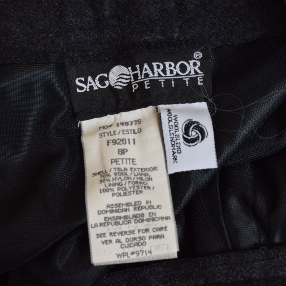 Vintage 90s Wool/Nylon Pleated Lined Trousers‎ size 8P Petite | 28-waist - Picture 9 of 10